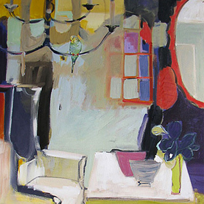 abstract painting titled Chirping Observer