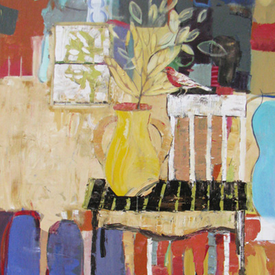 painting titled Interior Patterns One