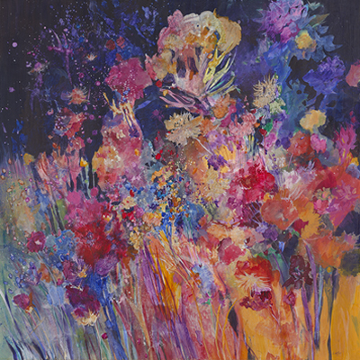 painting titled Night Garden