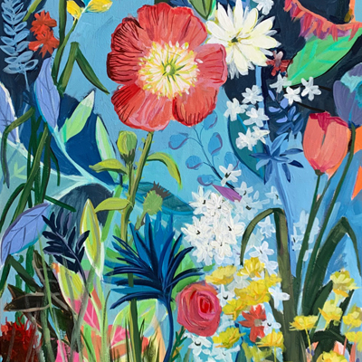 abstract painting titled Blooming Rhapsody 2