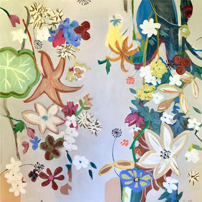 abstract painting titled Cottage Garden II