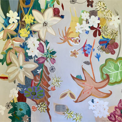 abstract painting titled Cottage Garden I