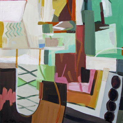 abstract painting titled Design Fractions 1