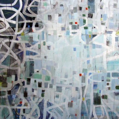 abstract painting titled Blue Melodic Structure