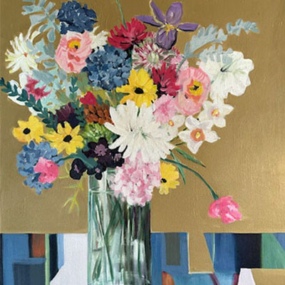 abstract painting titled Interiors in Bloom