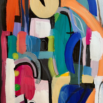 abstract painting titled Let’s Rock 2