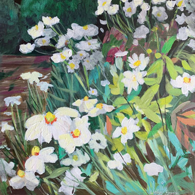 abstract painting titled Lure of the Garden