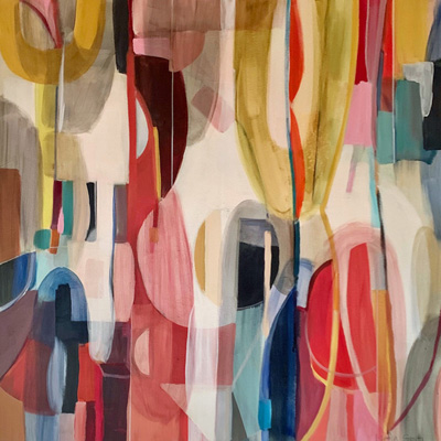 abstract painting titled Music on Canvas