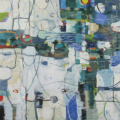 abstract painting titled River Flow