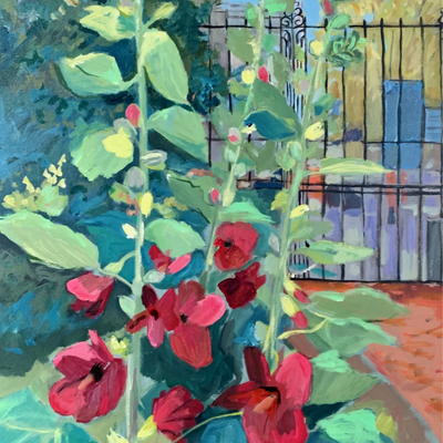 abstract painting titled Square Rene-Viviani